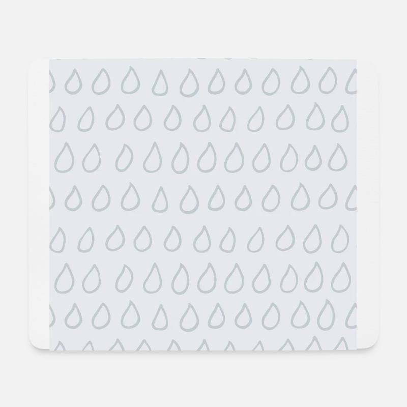 Minimal Scandinavian Nordic Waterdrops Pattern - Mouse Pad (horizontal) - white