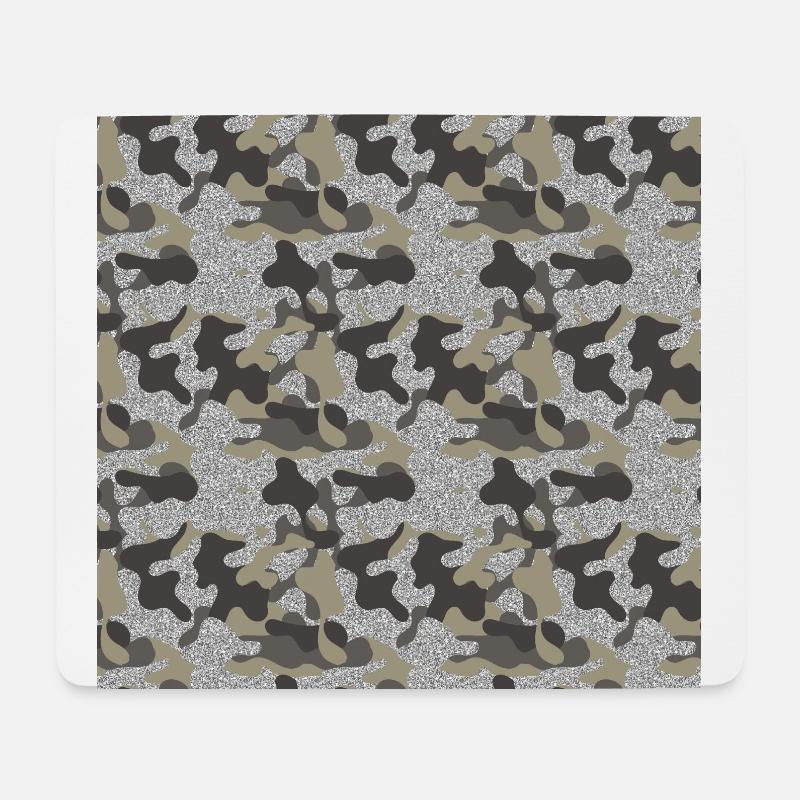 Urban Camouflage Camo Black Silver Army Uniform - Mouse Pad (horizontal) - white