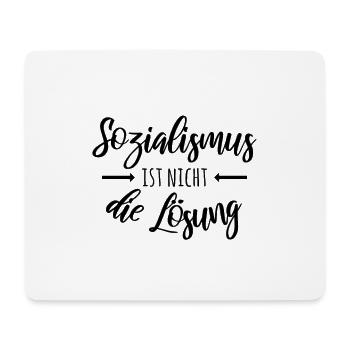 Sozialismus ist nicht die Lösung - Mousepad (Querformat) - Weiß - Vorne