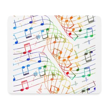 Musique, notes - Tapis de souris (format paysage) - blanc - Devant