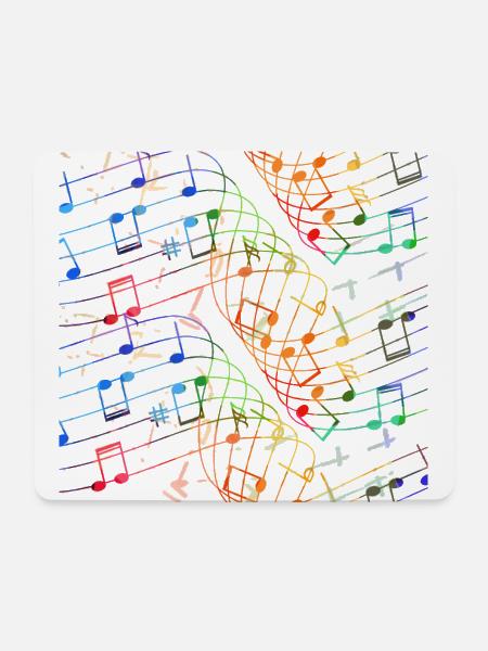 Muziek, bladmuziek - Muismatje (landscape) - wit