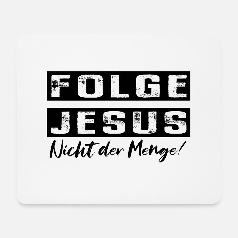Jesus Christus Folge Jesus Christliches Geschenk - Mousepad (Querformat) - Weiß