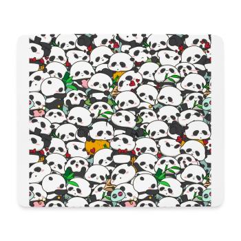 Ours panda mignon motif panda - Tapis de souris (format paysage) - blanc - Devant