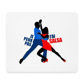 Ich kann nicht Salsa kubanischen Tanz lateinamerikanische Musik haben - Mousepad (Querformat) - Weiß - Vorne