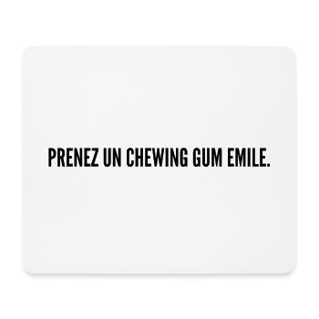 Prenez un chewing-gum Emile - Tapis de souris (format paysage) - blanc - Devant
