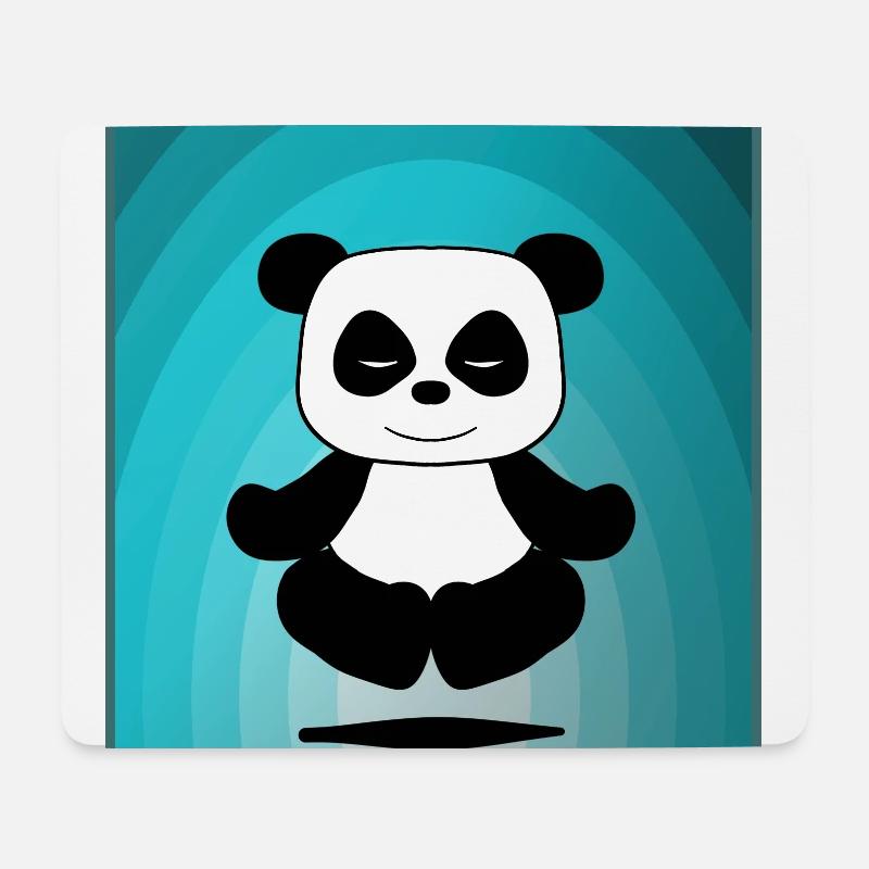 Panda - Mousepad (Querformat) - Weiß
