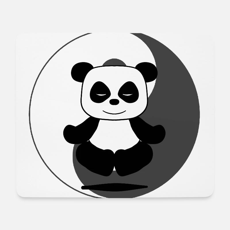 Panda - Mousepad (Querformat) - Weiß