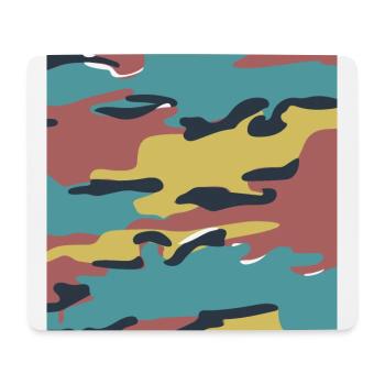 Belgische Puzzle-Tarnstruktur - Mousepad (Querformat) - Weiß - Vorne