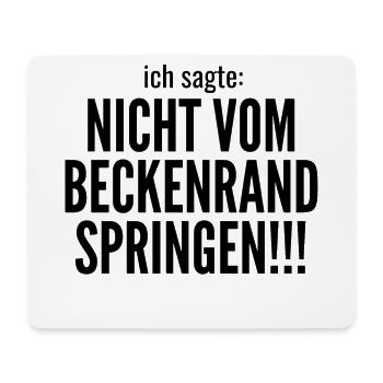 BADEMEISTER RETTUNGSSCHWIMMER Sprüche - Mousepad (Querformat) - Weiß - Vorne