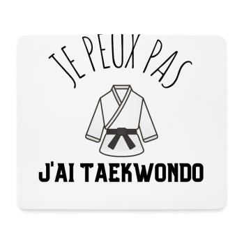 JE PEUX PAS JAI TAEKWONDO idée cadeau et tshirt - Tapis de souris (format paysage) - blanc - Devant