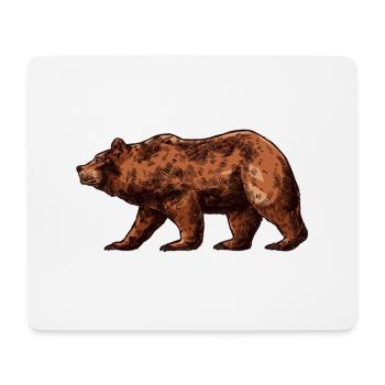 Chemise ours - Tapis de souris (format paysage) - blanc - Devant