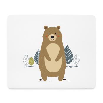 Bär Shirt - Mousepad (Querformat) - Weiß - Vorne