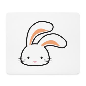 Cute rabbit with long ears - Mouse Pad (horizontal) - white - Front