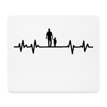 Father and Son - Heartbeat - Mouse Pad (horizontal) - white - Front
