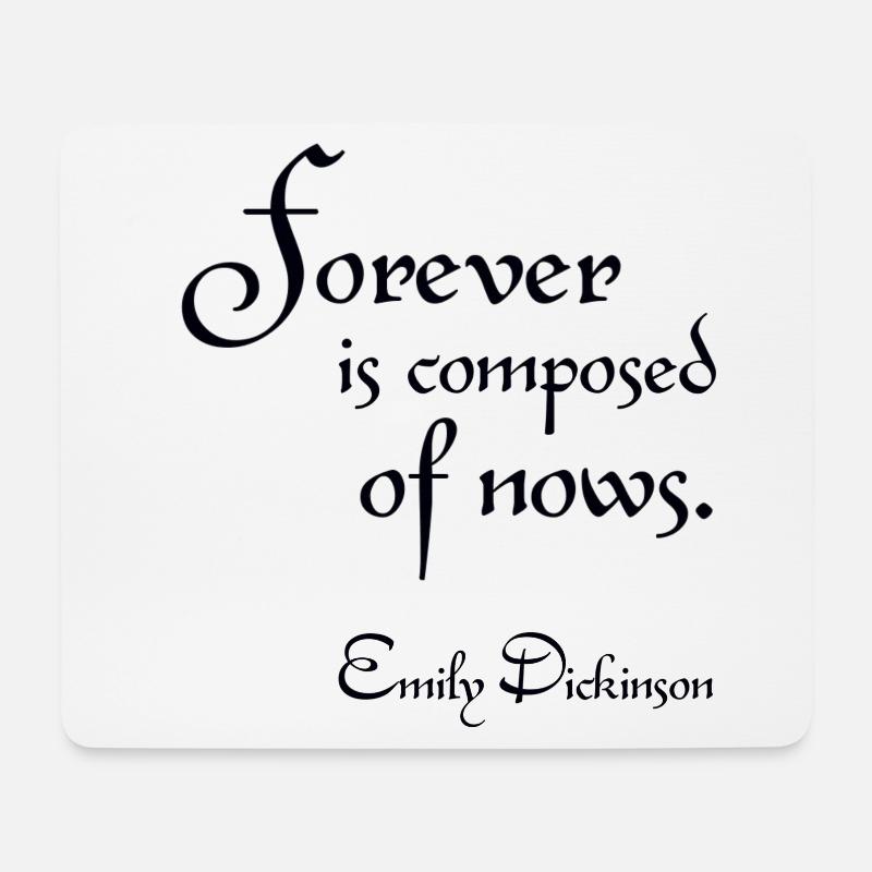 Emily Dickinson Zitat Geschenk - Mousepad (Querformat) - Weiß