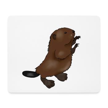 Beaver baby - Mouse Pad (horizontal) - white - Front