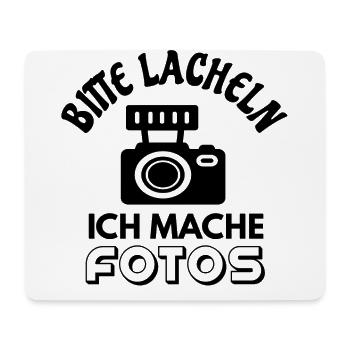 Bitte lächeln ich mache Fotos - Mousepad (Querformat) - Weiß - Vorne