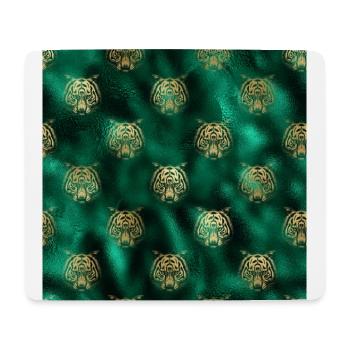 Golden Tiger Gesicht Smaragd grün WildTier - Mousepad (Querformat) - Weiß - Vorne
