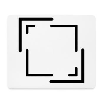 Black frame with lines decoration - Mouse Pad (horizontal) - white - Front