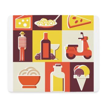 Cuisine italienne, plats italiens - Tapis de souris (format paysage) - blanc - Devant