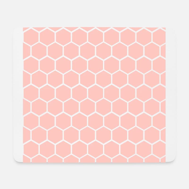Rosa Waben-Muster - Mousepad (Querformat) - Weiß