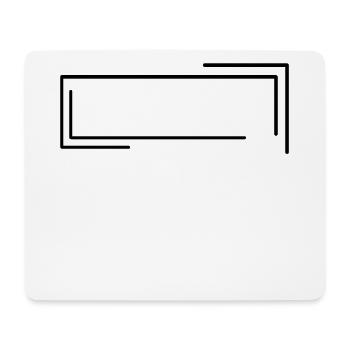 Case noire cadre ligne trait - Tapis de souris (format paysage) - blanc - Devant