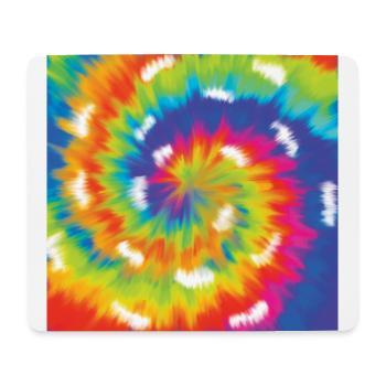 Krawatte Farbstoff Muster - Regenbogen bunte Kunst-Liebhaber-Geschenk - Mousepad (Querformat) - Weiß - Vorne