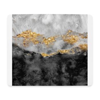 Dreamy Hills Watercolour Abstract Artwork, Gold - Mousepad (Querformat) - Weiß - Vorne