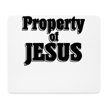 property of jesus - Mouse Pad (horizontal) - white - Front