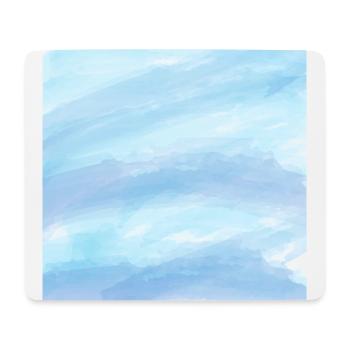 Blau Künstlerisches Muster Malerei Kunst Blautöne - Mousepad (Querformat) - Weiß - Vorne