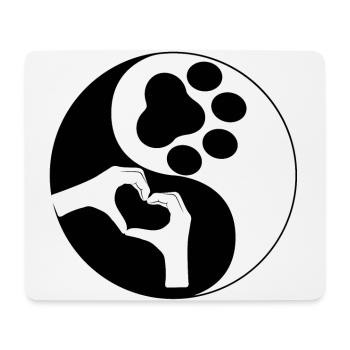 Yin Yang Human/Animals - Mouse Pad (horizontal) - white - Front