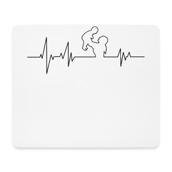 Mother ECG Child Heartline Gift - Mouse Pad (horizontal) - white - Front