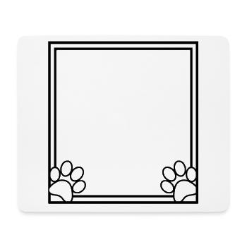 Rahmen Hundepfoten Hund Hundebesitzer - Mousepad (Querformat) - Weiß - Vorne