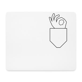 OK Look in game hand sign symbol - Mouse Pad (horizontal) - white - Front