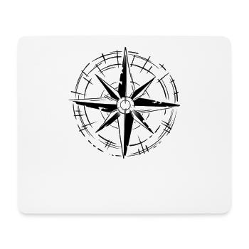 Rose des vents sketch - Tapis de souris (format paysage) - blanc - Devant