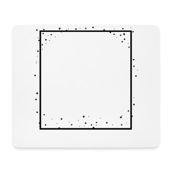 Sternen Rahmen mit Punkten Deko - Mousepad (Querformat) - Weiß - Vorne