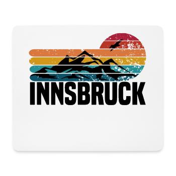 coucher de soleil innsbruck - Tapis de souris (format paysage) - blanc - Devant