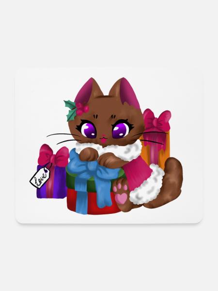 Present Cat🎁🐱 - Mouse Pad (horizontal) - white