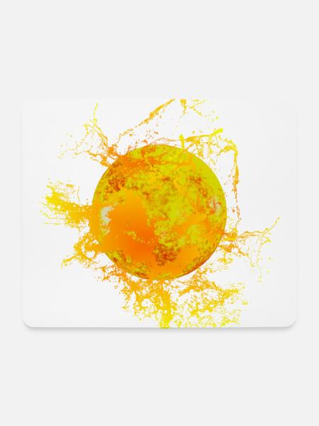 Sun with splash of paint - Mouse Pad (horizontal) - white