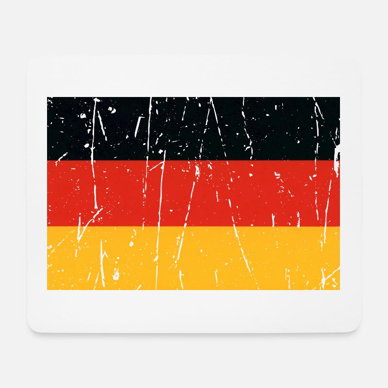 German flag (Eckig) - Mouse Pad (horizontal) - white