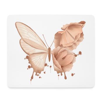 Papillon - Tapis de souris (format paysage) - blanc - Devant