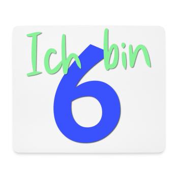 Ich bin 6 Jahre alt - Mousepad (Querformat) - Weiß - Vorne