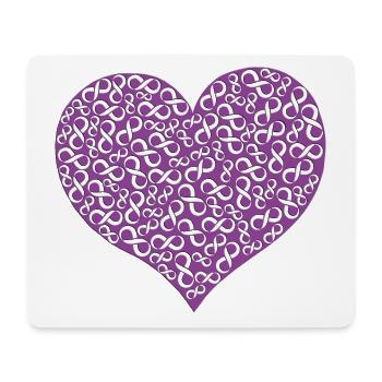 Heart Infinity 3D - Purple - Mouse Pad (horizontal) - white - Front