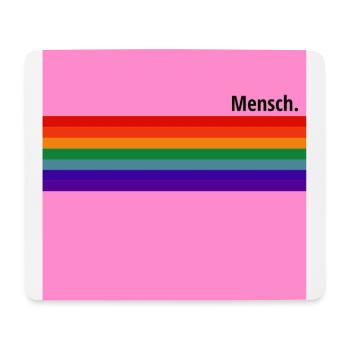 Mensch CSD Regenbogen - Mousepad (Querformat) - Weiß - Vorne