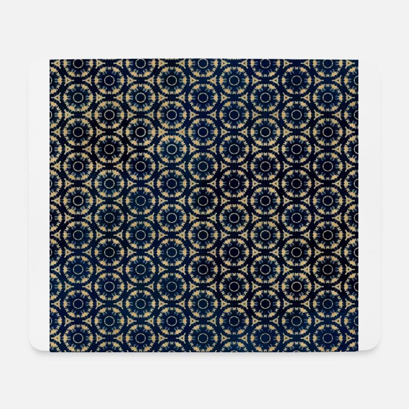 Gold Geo Tie Dye Muster - Mousepad (Querformat) - Weiß