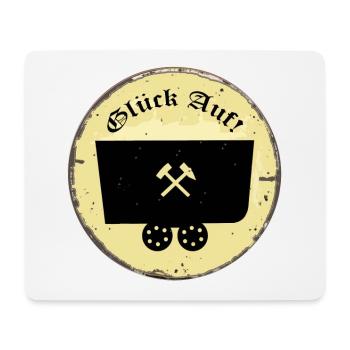 Glück Auf! - Mousepad (Querformat) - Weiß - Vorne