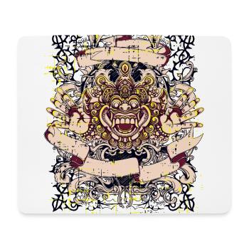 Un beau et drôle bali démon design - Tapis de souris (format paysage) - blanc - Devant