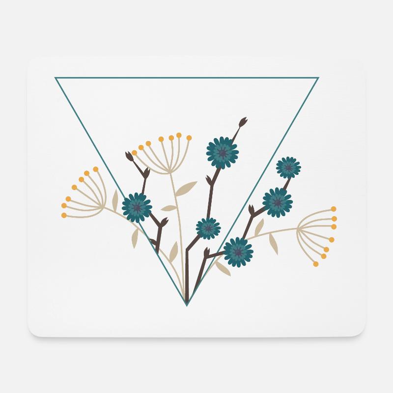 Blumenstrauß - Mousepad (Querformat) - Weiß