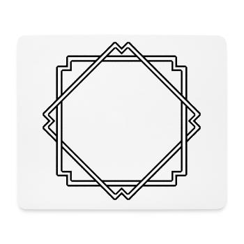 Black Square Frame Decoration - Mouse Pad (horizontal) - white - Front