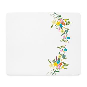 Wildblumenstrauß blühende Blumenkunst - Mousepad (Querformat) - Weiß - Vorne